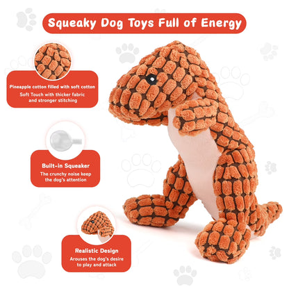 7 Pack Dog Toys for Aggressive Chewers, Tough Indestructible Dog Chew Bone, Plush Dog Squeak Toy, Teething Dog Rope Toys, for Puppies Small Medium Dogs