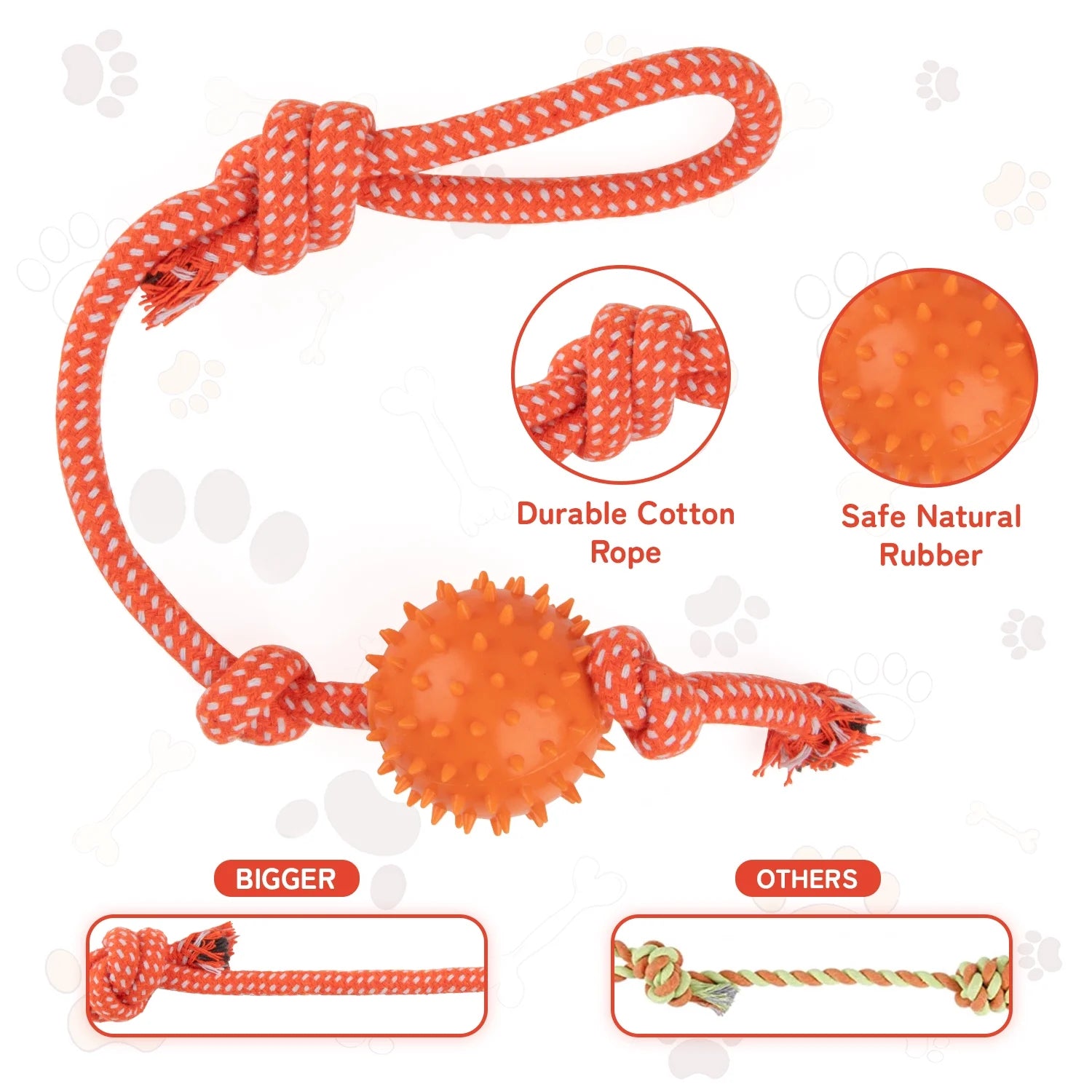 7 Pack Dog Toys for Aggressive Chewers, Tough Indestructible Dog Chew Bone, Plush Dog Squeak Toy, Teething Dog Rope Toys, for Puppies Small Medium Dogs