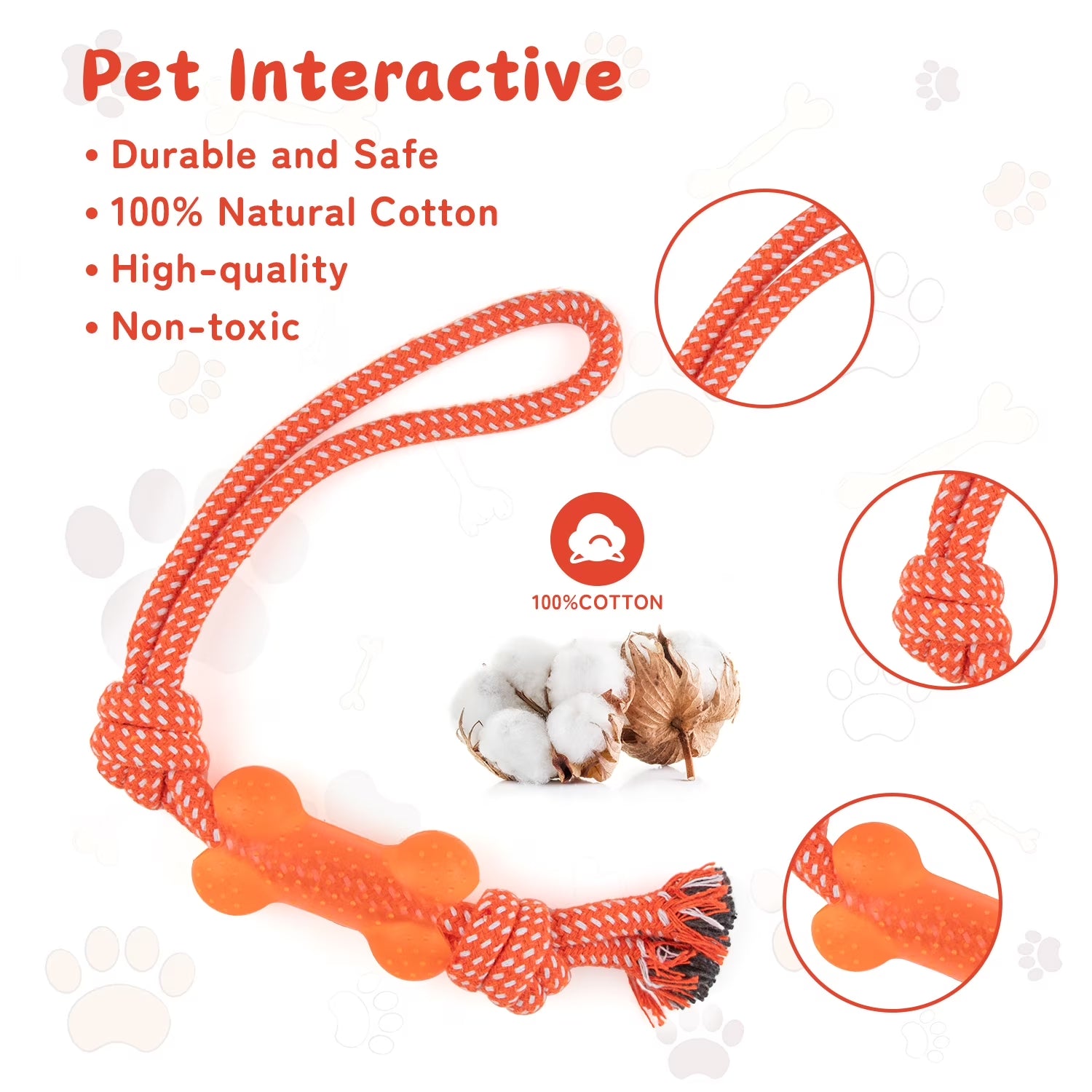 7 Pack Dog Toys for Aggressive Chewers, Tough Indestructible Dog Chew Bone, Plush Dog Squeak Toy, Teething Dog Rope Toys, for Puppies Small Medium Dogs