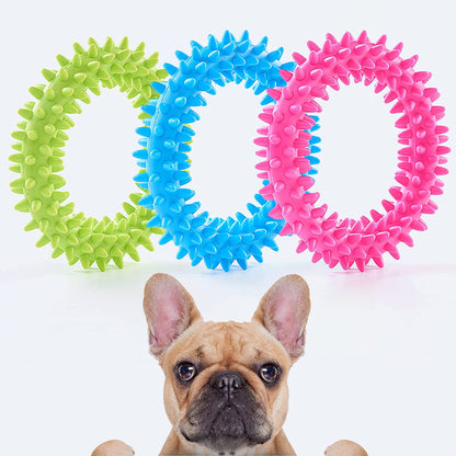 3 Pack Puppy Teething Chew Toys for Relieve Itching and Clean Teeth - Dog Toys for Small Dogs, Puppies Dog Teething Toys - Size Small, Pet Supplies Rubber Dental Chew Toy - up to 15 Lbs