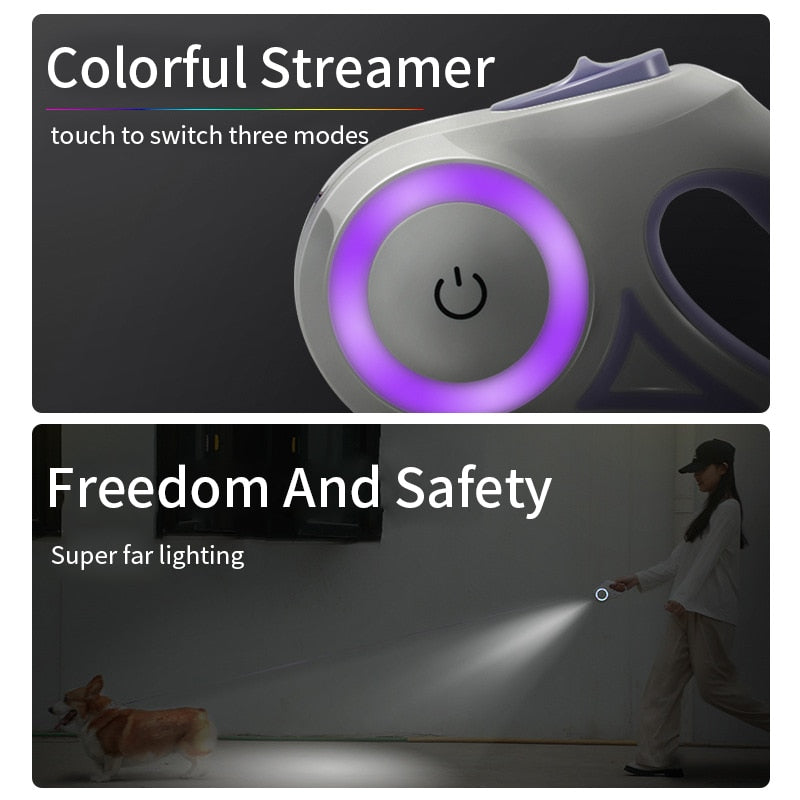 Lighted Retractable Leash