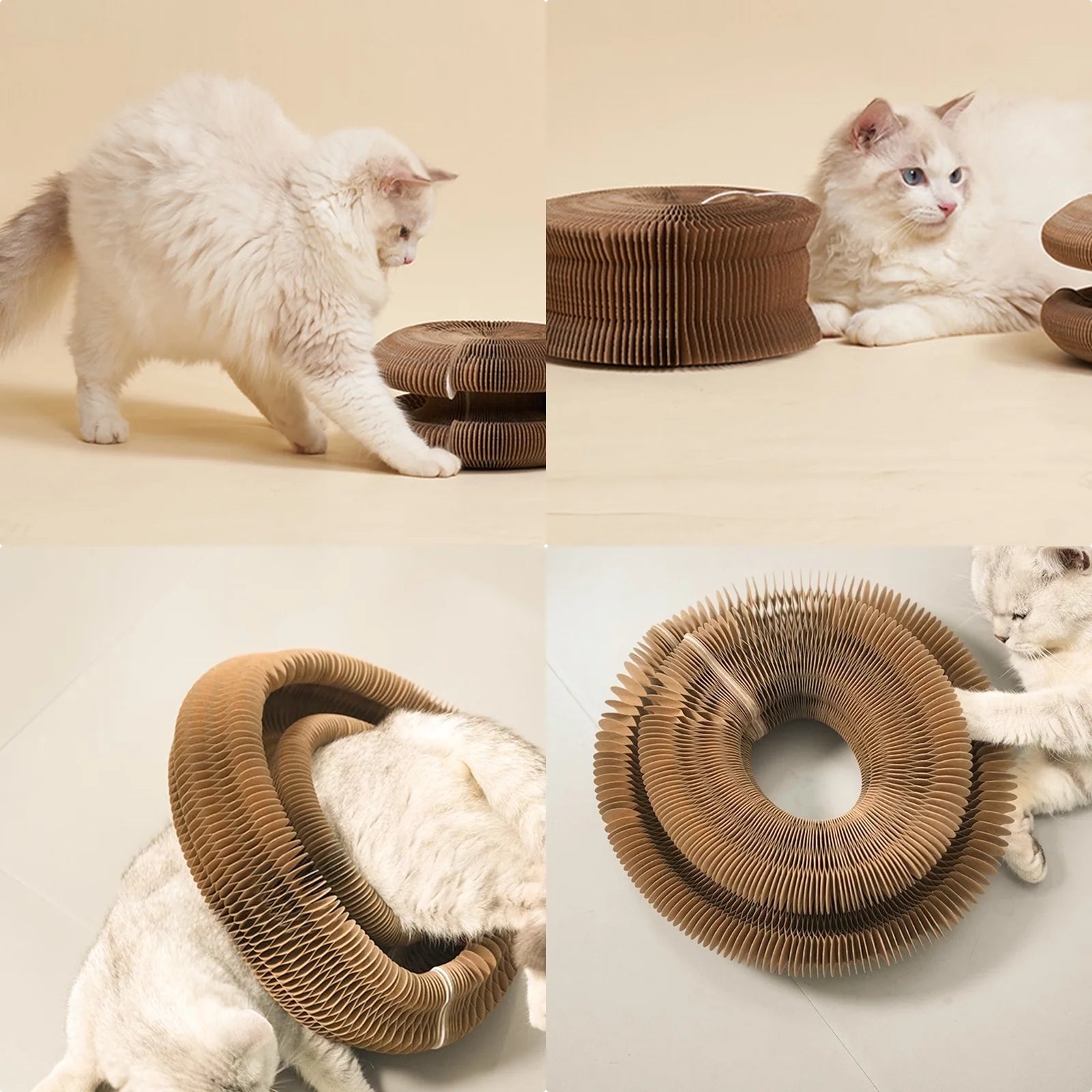 Kitty Kurlz Magic Accordion Cat Scratching Board - Interactive Cat Toy for Bored Indoor Adult Cats, Fun & Durable Cat Toys 2Pack