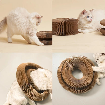 Kitty Kurlz Magic Accordion Cat Scratching Board - Interactive Cat Toy for Bored Indoor Adult Cats, Fun & Durable Cat Toys 2Pack