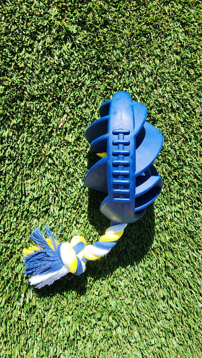 Football Dog Toy with Tug Rope