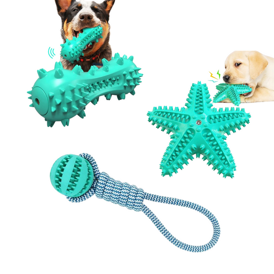 3-Pack Dog Dental Chew Toys