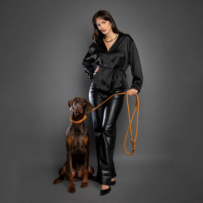 NOAH & PAW Leather & Paracord Dog Leash