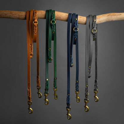 NOAH & PAW Leather & Paracord Dog Leash